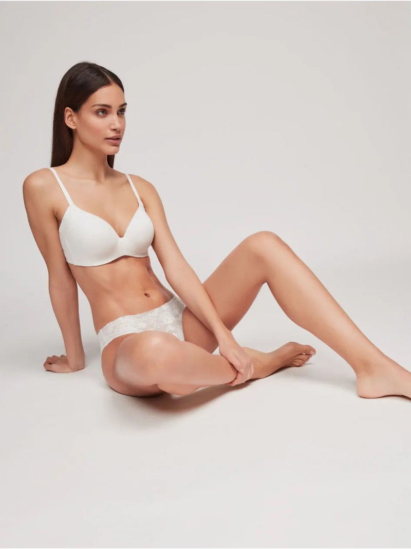 Culotte classique coupée au laser Blanc - Kiabi