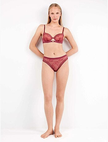 Culotte classique en dentelle florale