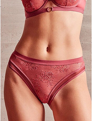 Culotte classique en dentelle florale