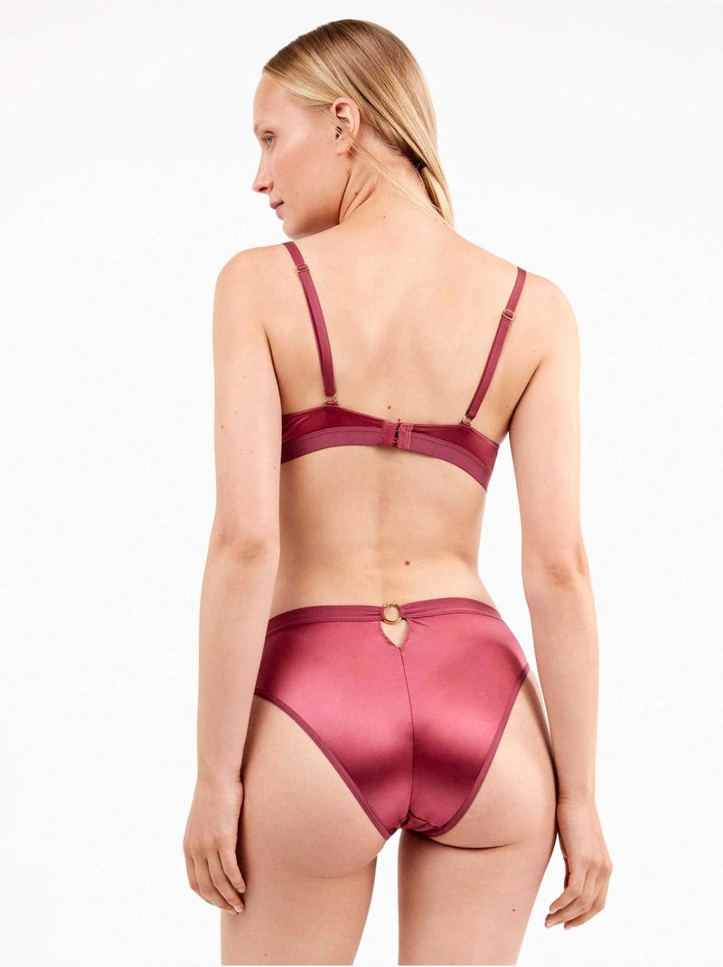Culotte classique en dentelle florale Rouge bordeaux - Kiabi