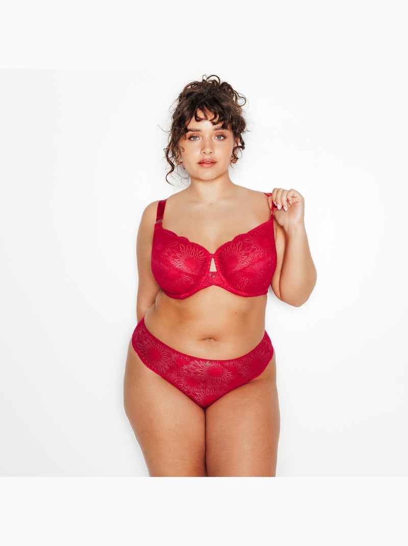 Culotte confort dentelle Isma - RougeGorge Lingerie Rose - Kiabi