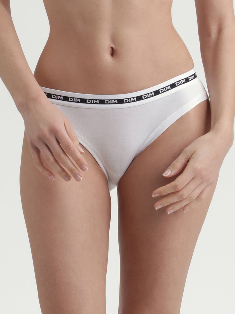 Culotte coton modal souple Icons Blanc - Kiabi