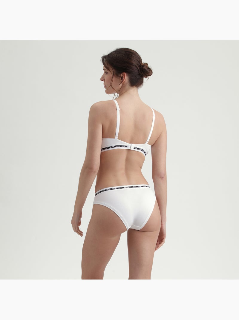 Culotte coton modal souple Icons Blanc - Kiabi