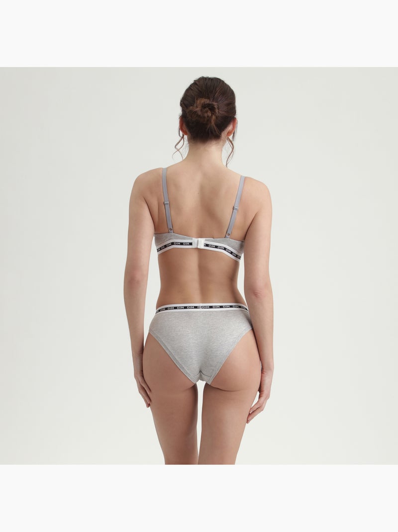 Culotte coton modal souple icons Gris chiné - Kiabi
