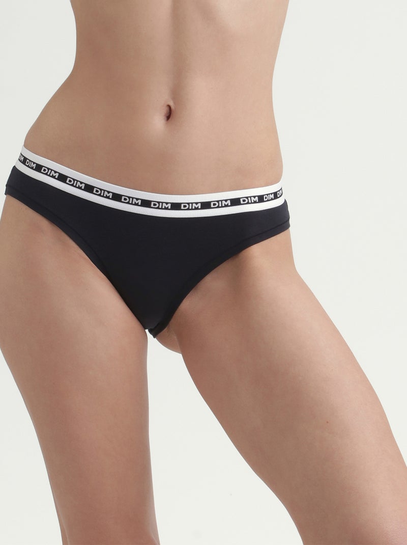 Culotte coton modal souple Icons Noir - Kiabi
