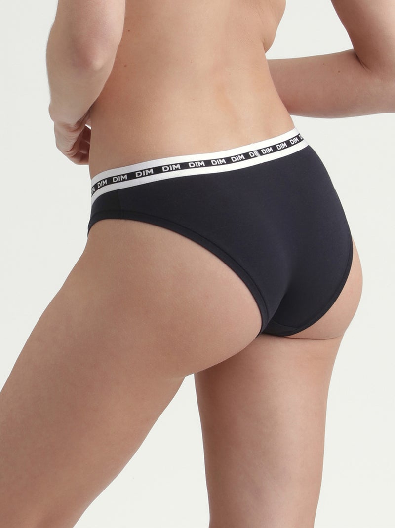 Culotte coton modal souple Icons Noir - Kiabi