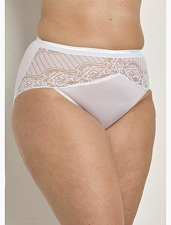 Culotte couvrante dentelle taille haute - lot de 2 - Afibel