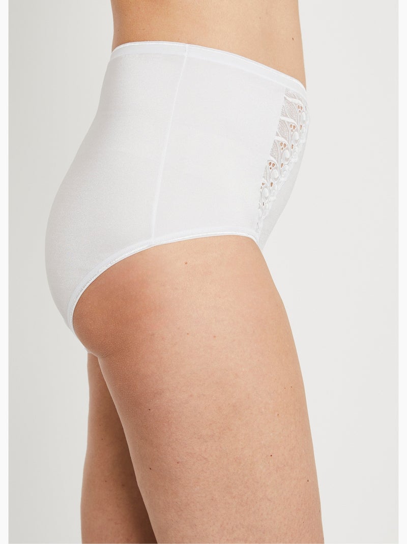 Culotte couvrante taille haute - lot de 2 - Afibel Blanc - Kiabi