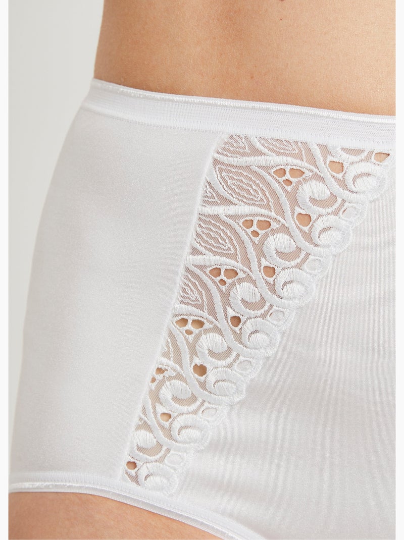 Culotte couvrante taille haute - lot de 2 - Afibel Blanc - Kiabi