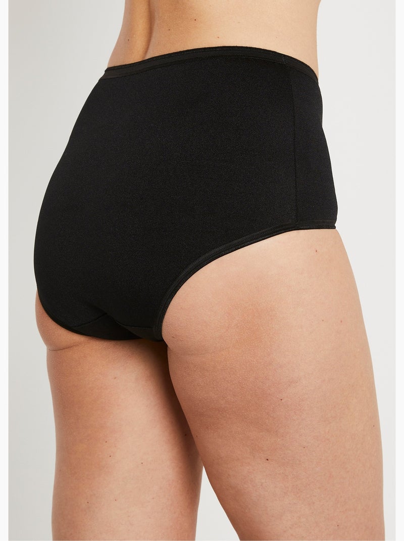 Culotte couvrante taille haute - lot de 2 - Afibel Noir - Kiabi