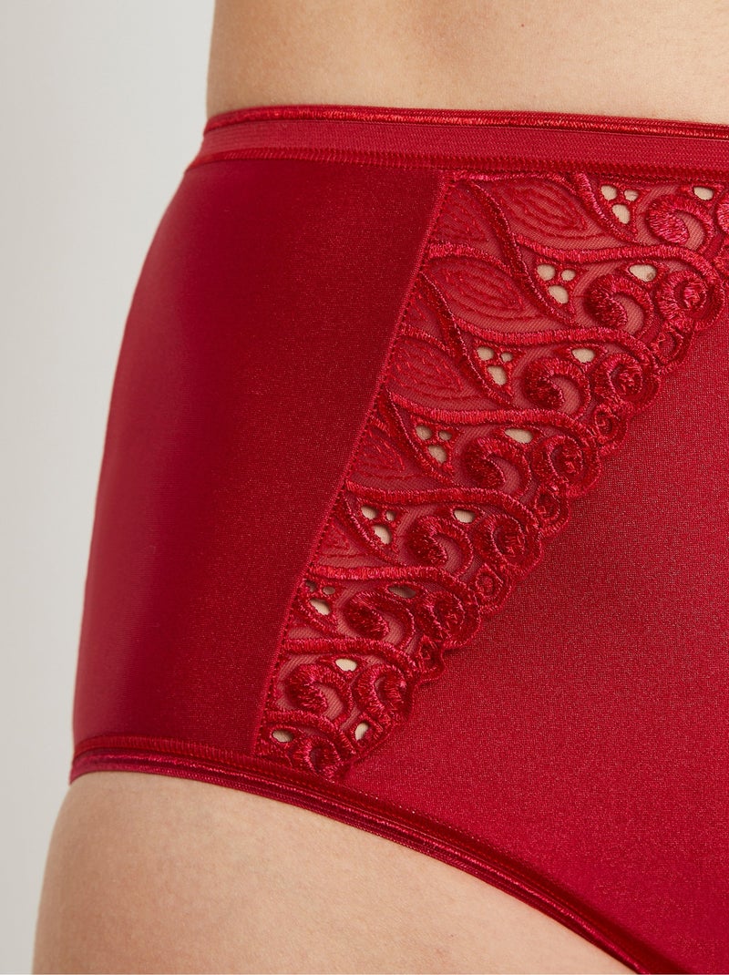 Culotte couvrante taille haute - lot de 2 - Afibel Rouge carmin - Kiabi