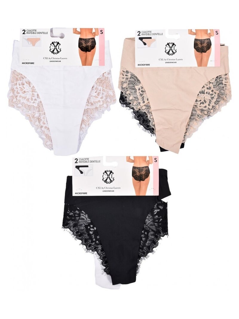 Culotte CXL By LACROIX - Pack de 6 Noir Blanc Noir - Kiabi