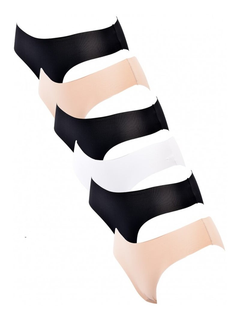 Culotte CXL By LACROIX - Pack de 6 Noir Multicolore Noir - Kiabi