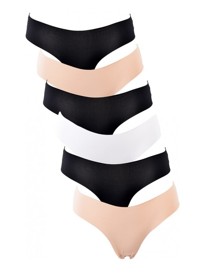 Culotte CXL By LACROIX - Pack de 6 Noir Multicolore Noir - Kiabi