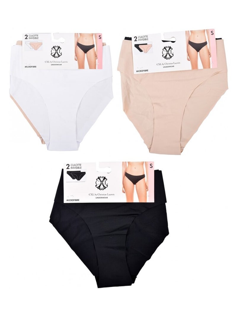 Culotte CXL By LACROIX - Pack de 6 Noir Multicolore Noir - Kiabi