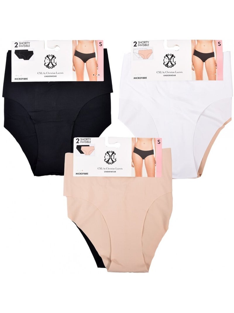 Culotte CXL By LACROIX - Pack de 6 Noir Rose Blanc - Kiabi