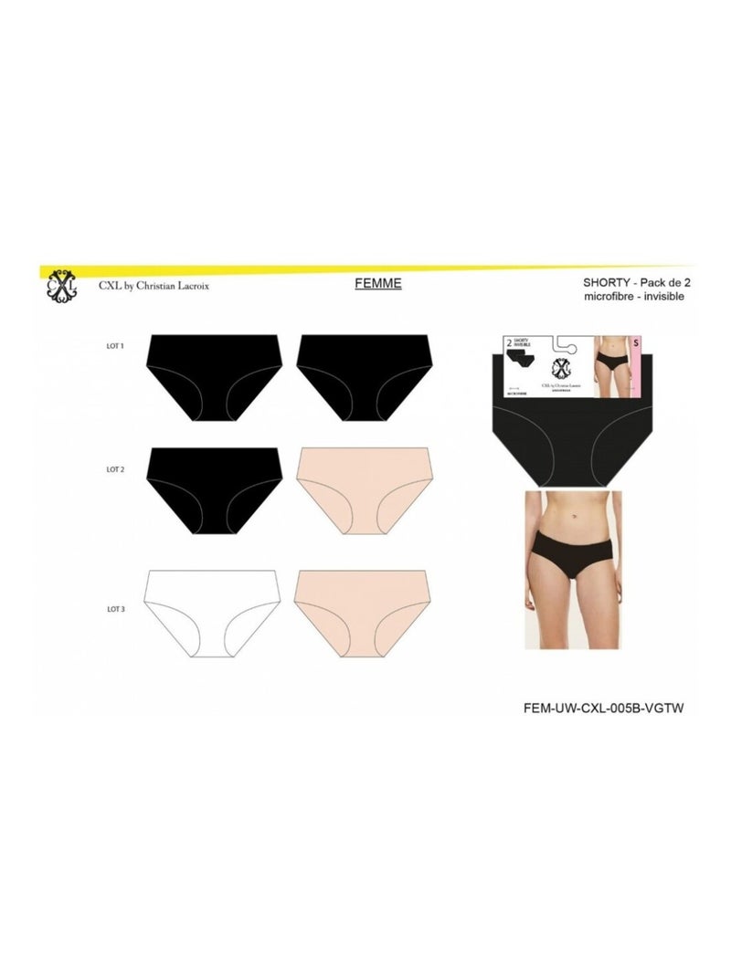 Culotte CXL By LACROIX - Pack de 6 Noir Rose Blanc - Kiabi