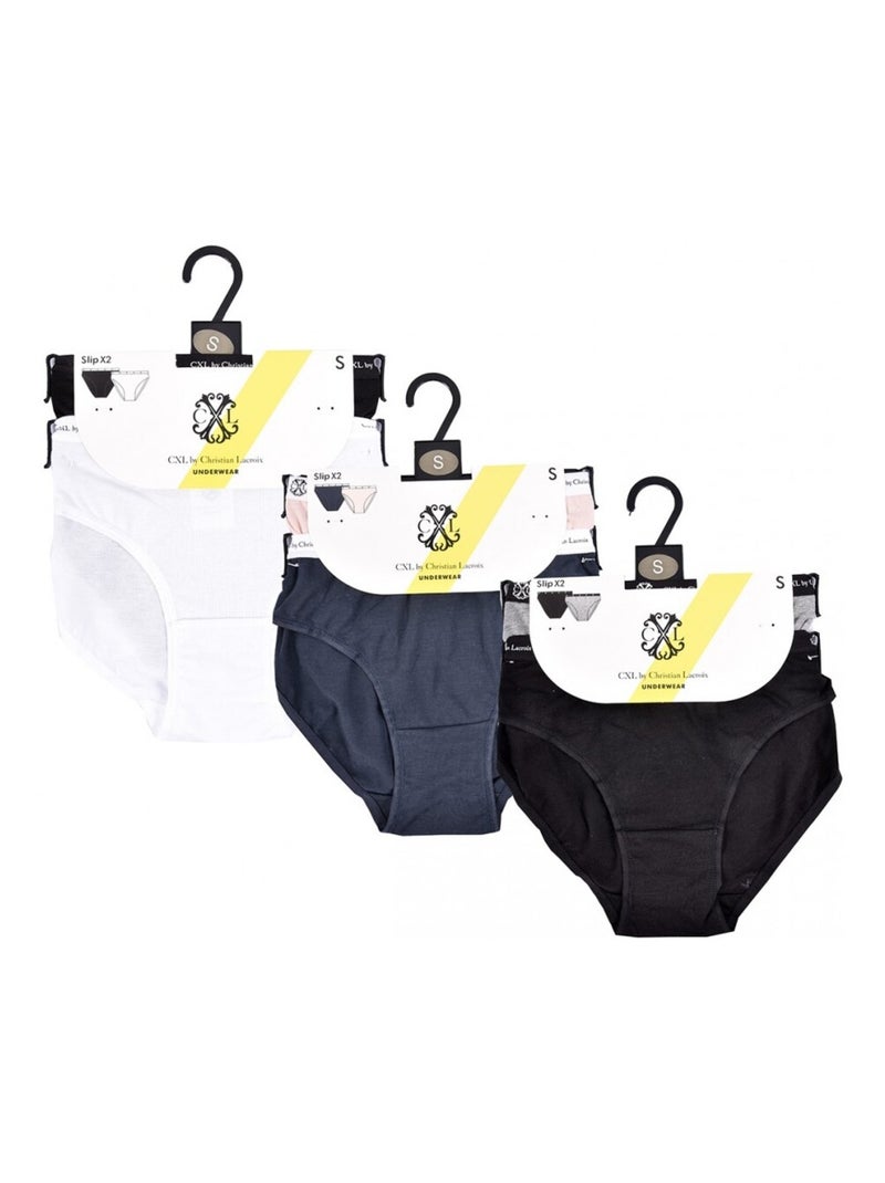 Culotte CXL By LACROIX X6 - Pack de 6 Noir Gris clair Blanc - Kiabi