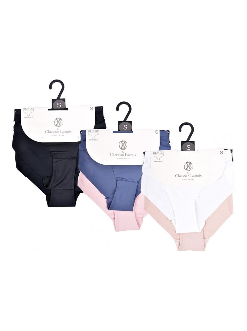Culotte CXL By LACROIX X6 - Pack de 6 Noir Rose clair Blanc - Kiabi