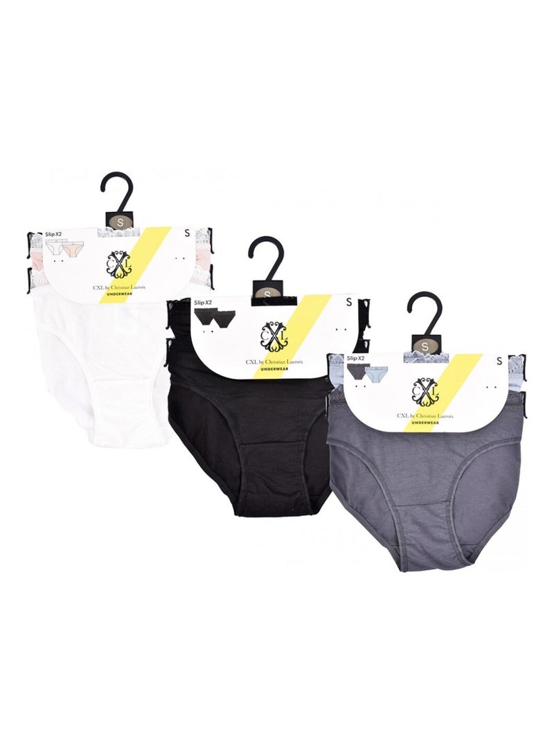 Culotte CXL By LACROIX X6 - Pack de 6 Noir Rose clair Bleu - Kiabi