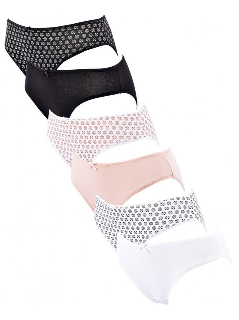 Culotte CXL By LACROIX X6 - Pack de 6 Noir Rose clair Gris - Kiabi