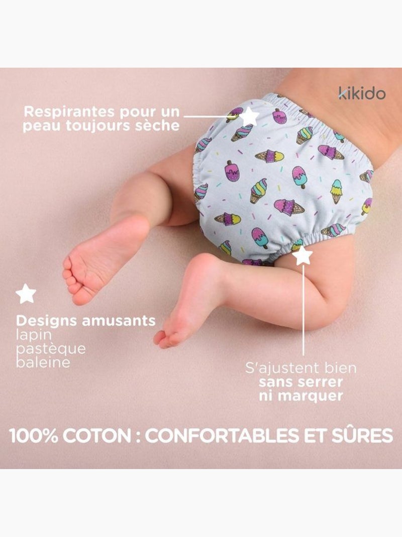 Culotte d’apprentissage lavable - coton étanche anti-fuite - kikido Bleu - Kiabi