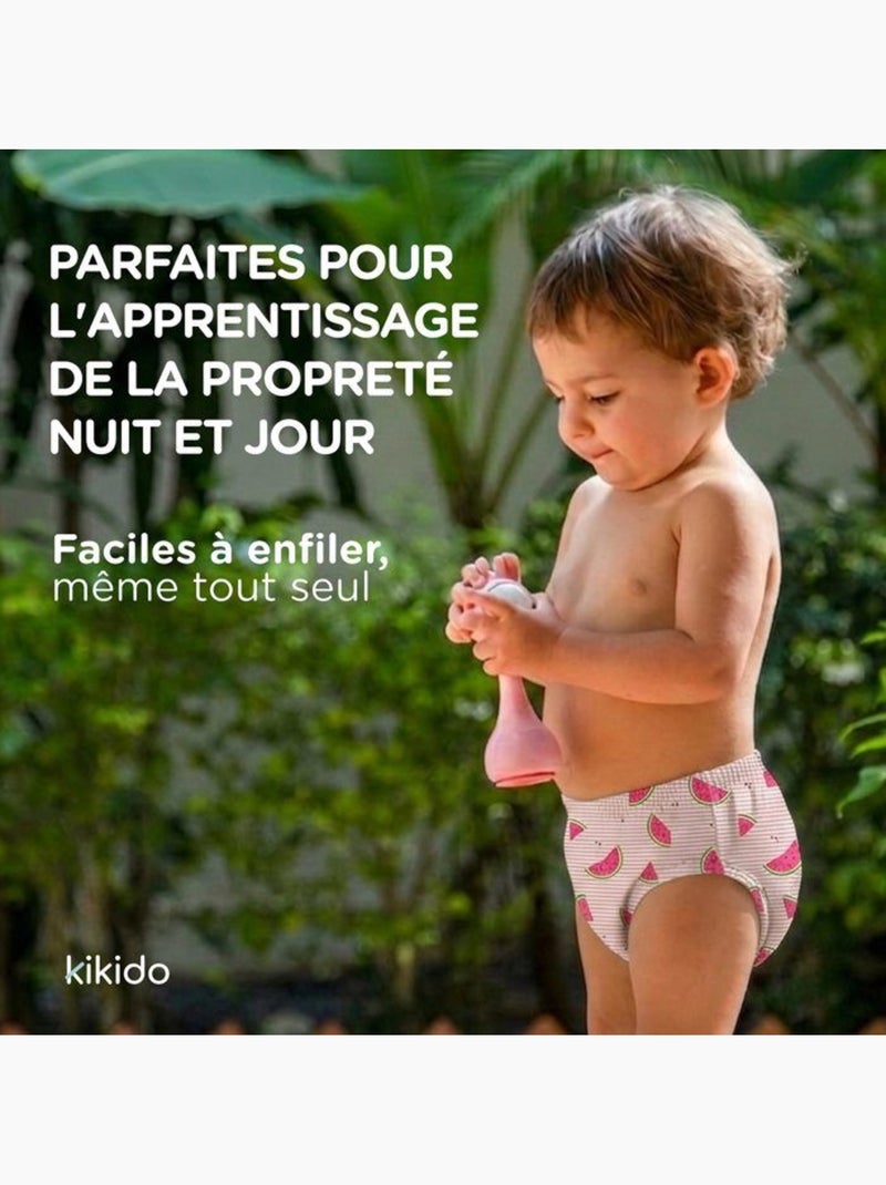 Culotte d’apprentissage lavable en coton absorbant anti-fuites - kikido Jaune - Kiabi
