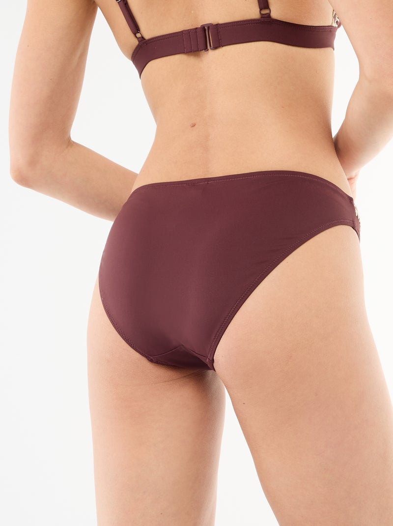 Culotte de bain avec bords macramé Marron - Kiabi