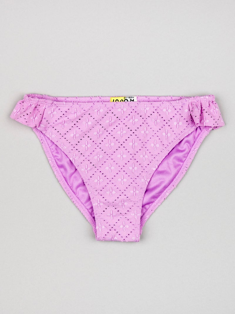 Culotte de Bain avec Broderie Anglaise avec Volants Rose clair - Kiabi