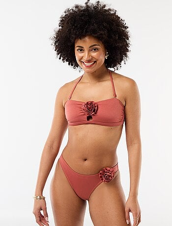 Culotte de bain avec fleur en relief