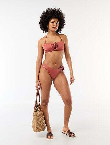 Culotte de bain avec fleur en relief