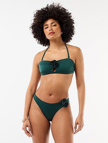 Culotte de bain avec fleur en relief