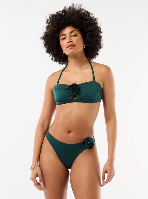 Culotte de bain avec fleur en relief - Kiabi