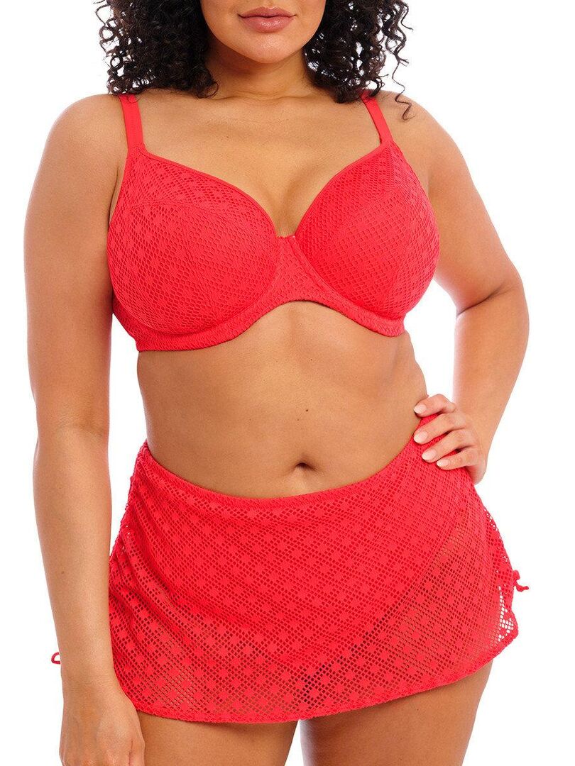 Culotte de bain avec jupe ajustable Bazaruto Rouge - Kiabi
