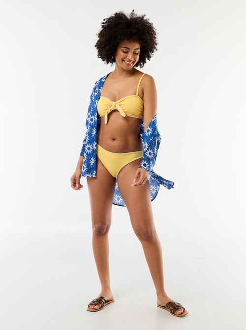 Culotte de bain avec surpiqûres contrastées - Kiabi