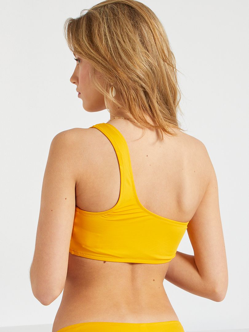 Culotte de bain échancrée jaune - Kiabi