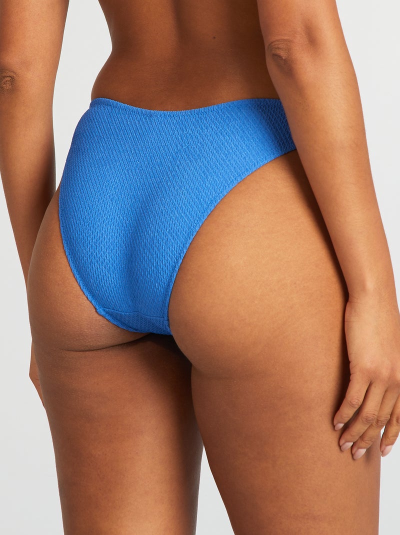 Culotte de bain en maille gaufrée Bleu - Kiabi