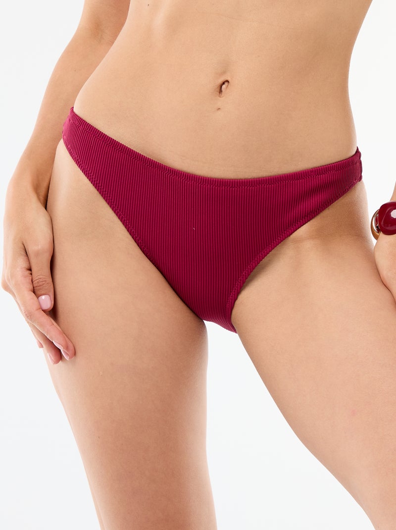 Culotte de bain en maille texturée Bordeaux - Kiabi