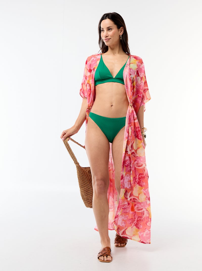 Culotte de bain en maille texturée Vert - Kiabi