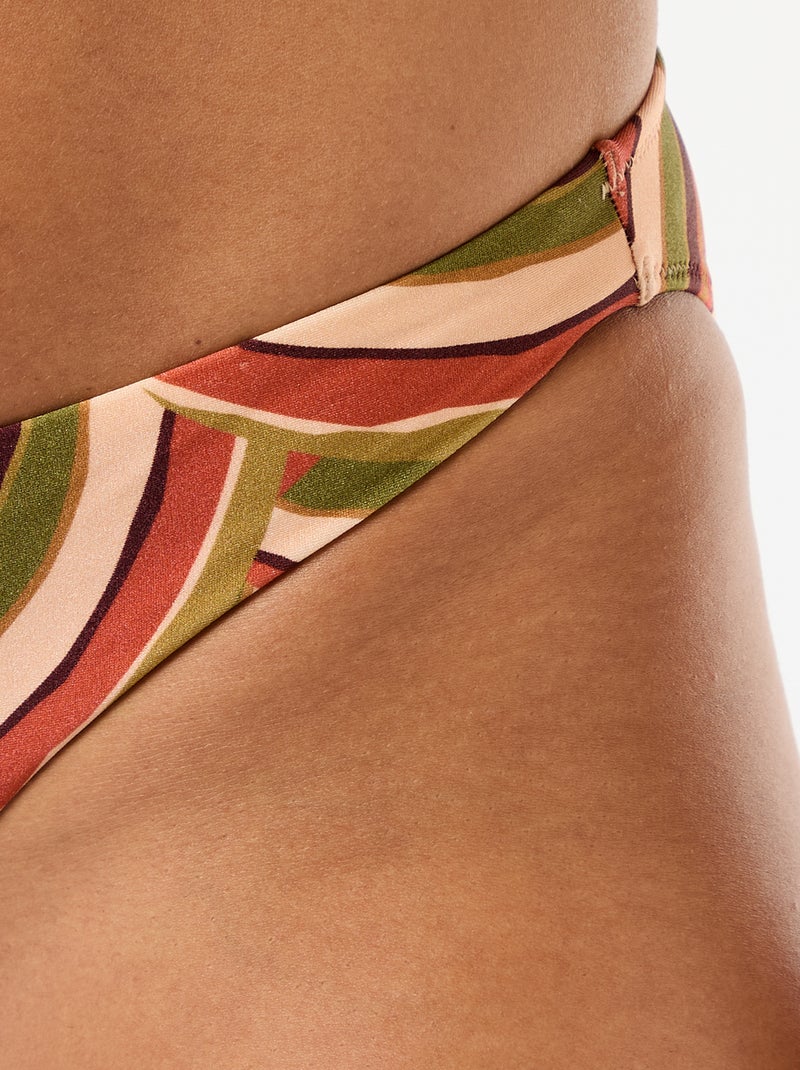 Culotte de bain en microfibre imprimée Beige - Kiabi