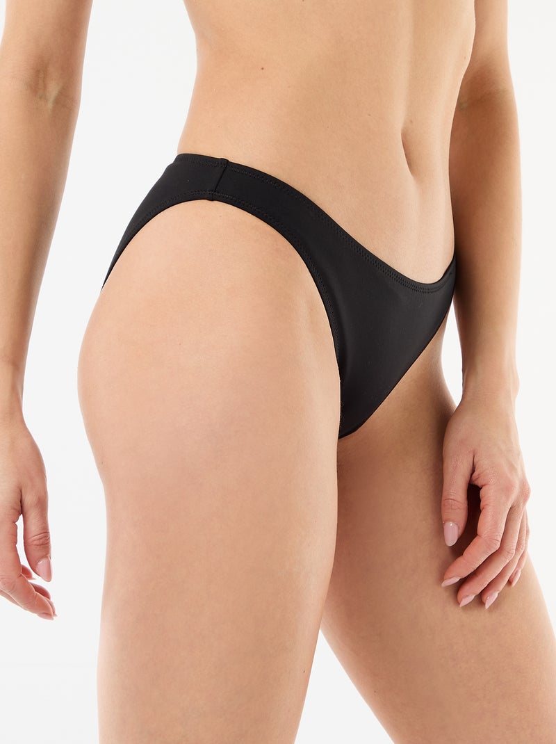 Culotte de bain en microfibre souple Noir - Kiabi