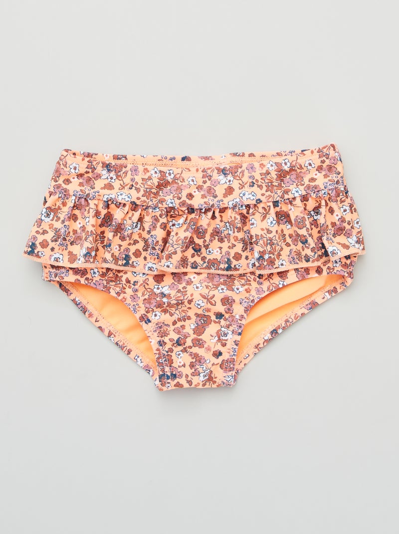 Culotte de bain imprimé fleuri Orange - Kiabi