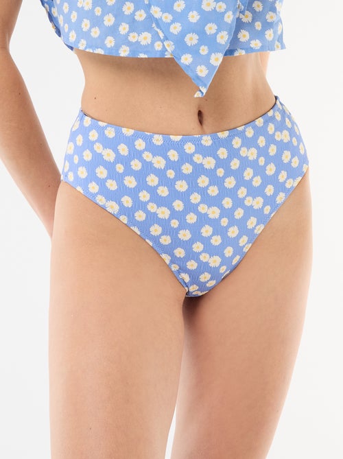 Culotte de bain imprimé fleuris taille haute - Kiabi