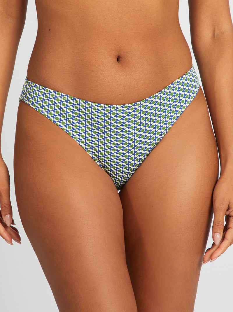 Culotte de bain imprimé géométrique Vert/bleu - Kiabi