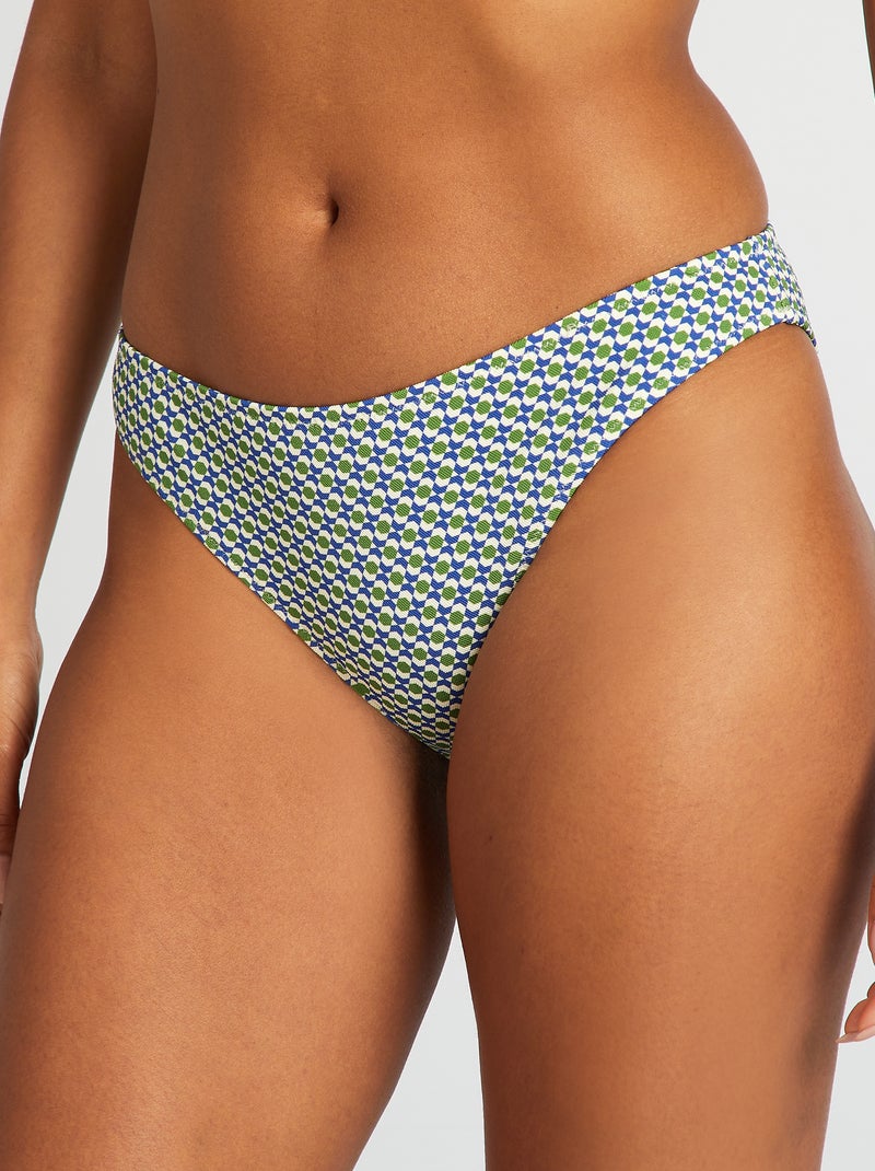 Culotte de bain imprimé géométrique Vert/bleu - Kiabi