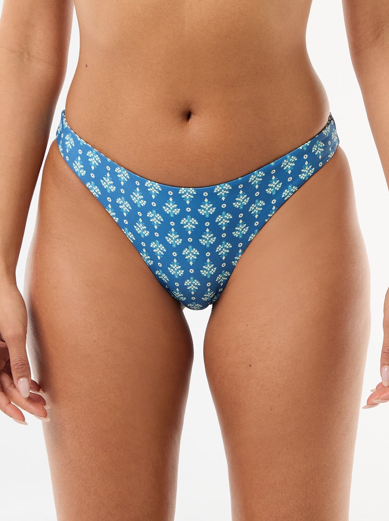Culotte de bain imprimée réversible Bleu - Kiabi