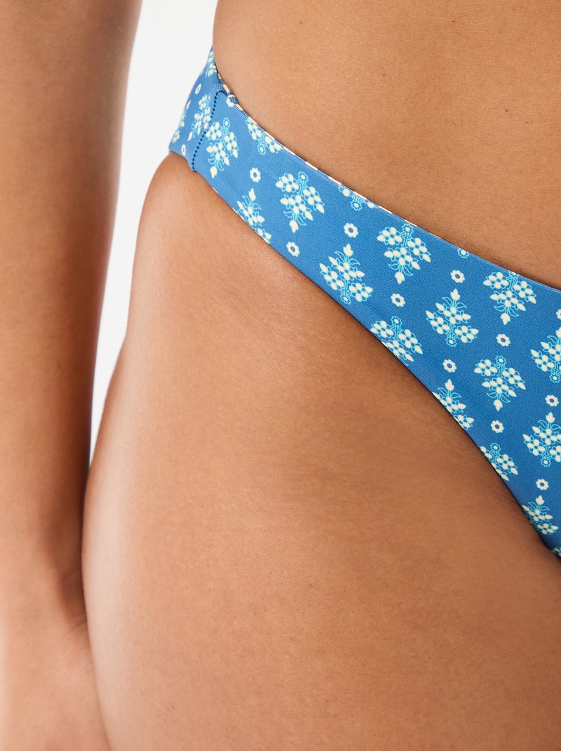 Culotte de bain imprimée réversible Bleu - Kiabi