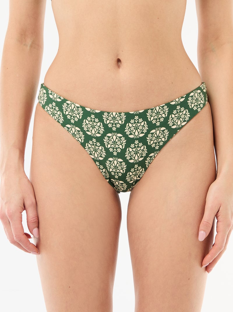 Culotte de bain imprimée réversible Vert - Kiabi