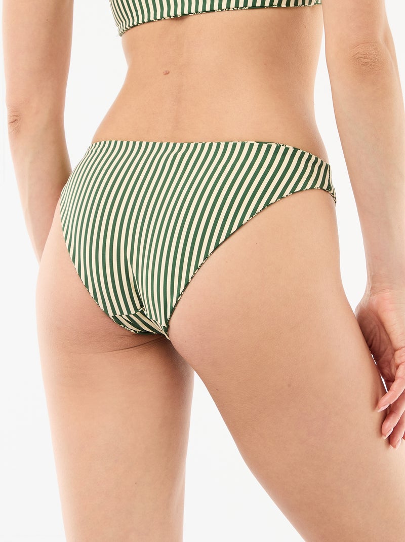 Culotte de bain imprimée réversible Vert - Kiabi