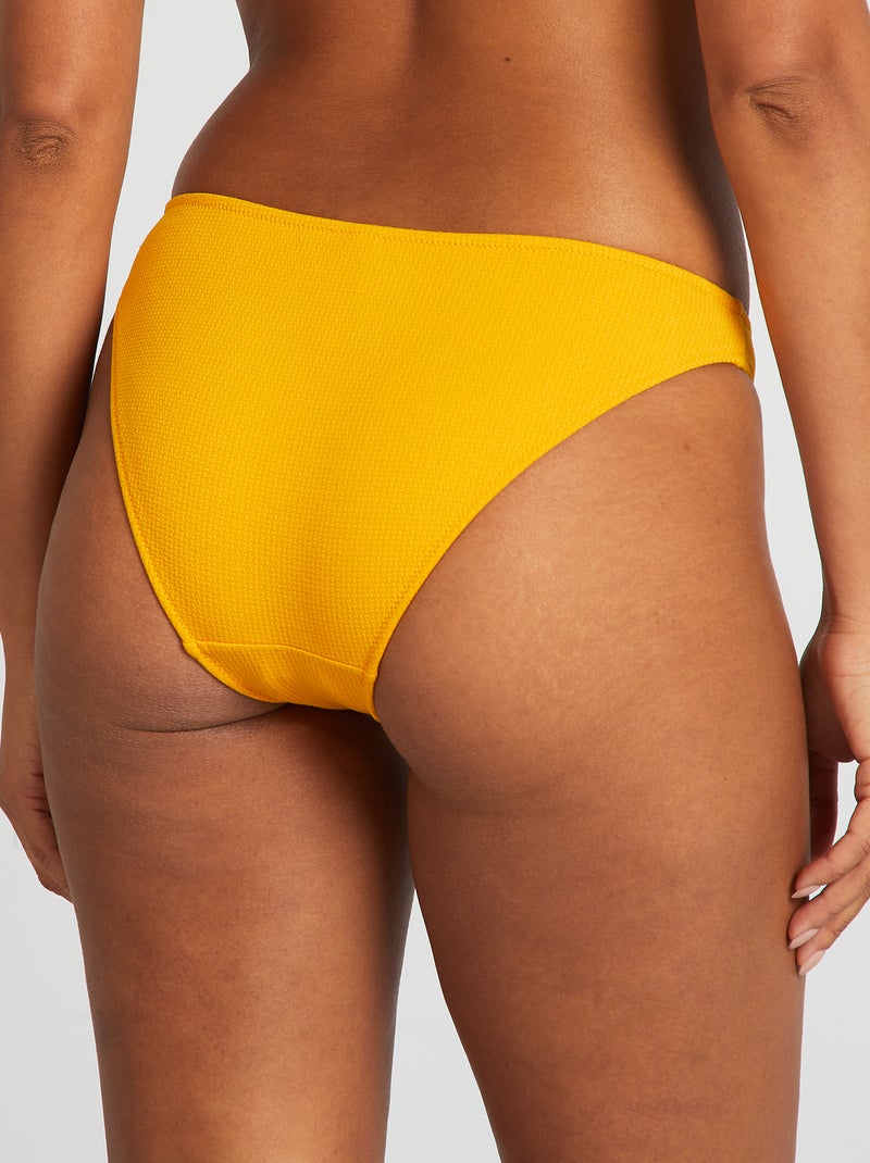 Culotte de bain maille texturée Jaune - Kiabi